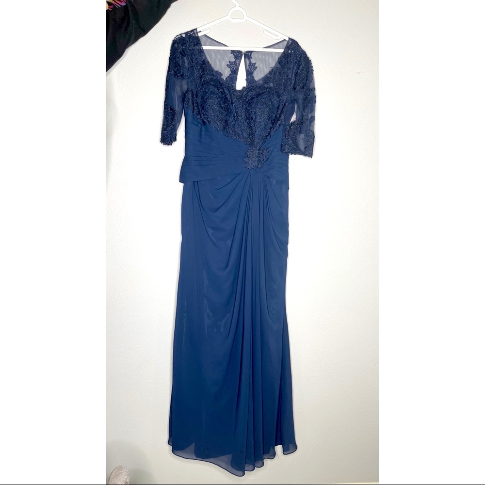 JJ’s House Navy Blue Mother of the Bride Dress